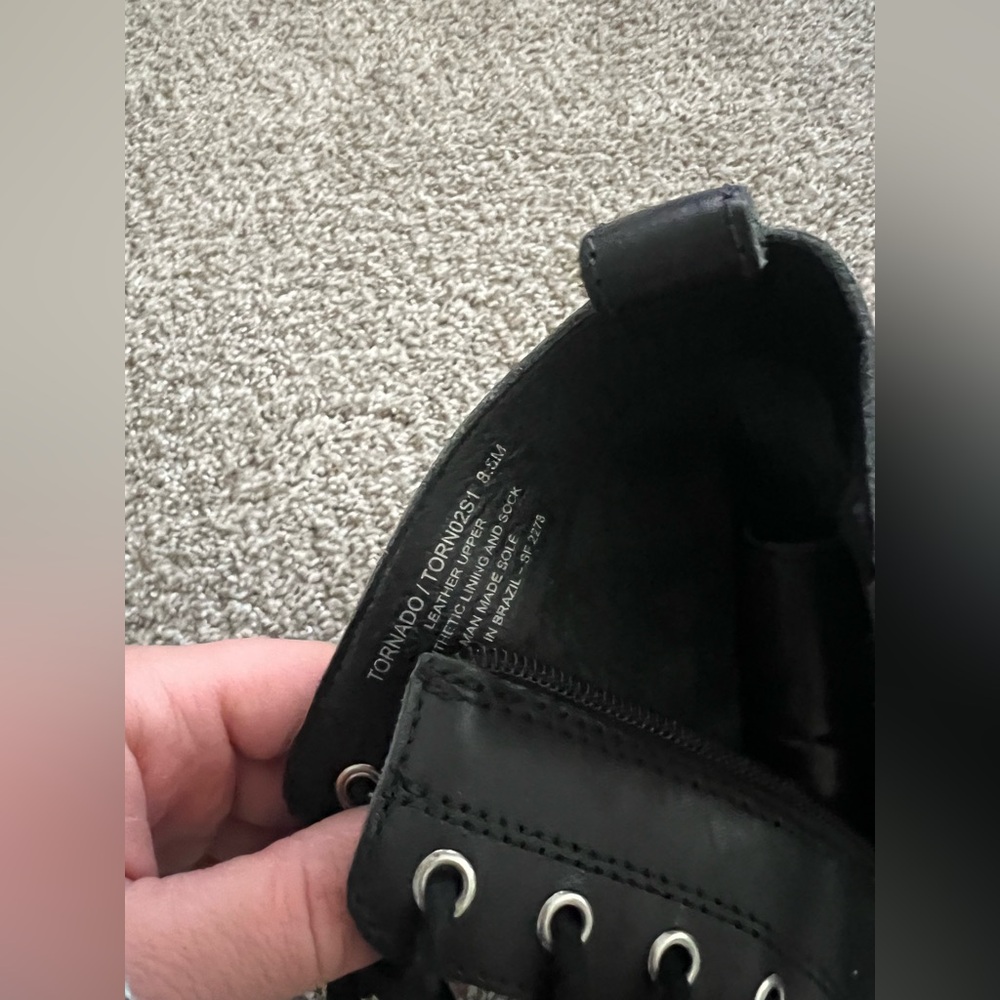 Black Lace-Up Platform Combat Boots - Women - Picture 5 of 5